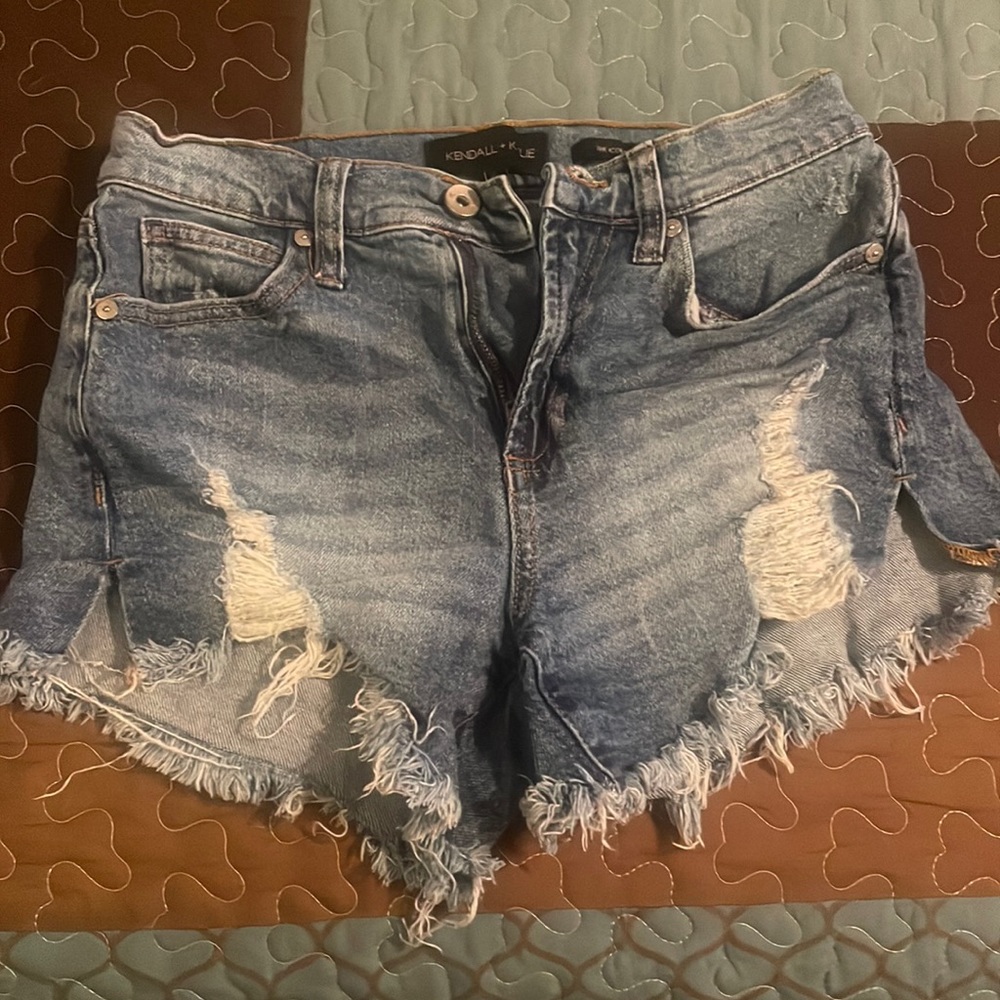 Kendall + Kylie the icon short blue Jean shorts